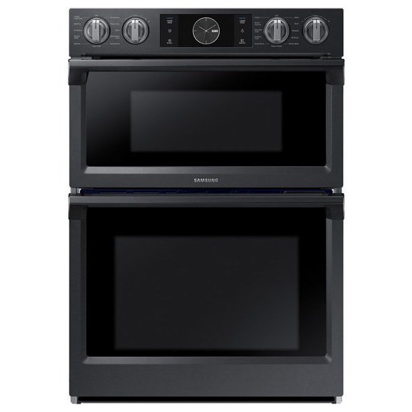 Samsung double wall oven black stainless top